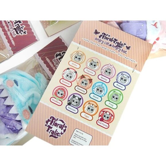 Angry Cat Plush - Fuzzy Black Void - with Red Panda Hat that Fits Real Cats! - Picture 12 of 13